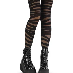 Women Demonia Cult Bandage Print Pantyhose